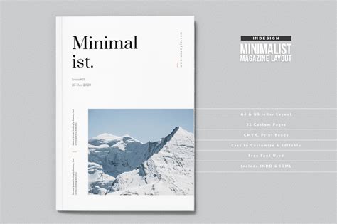 Indesign Minimalist Magazine Templates Graphic By Amitdebnath