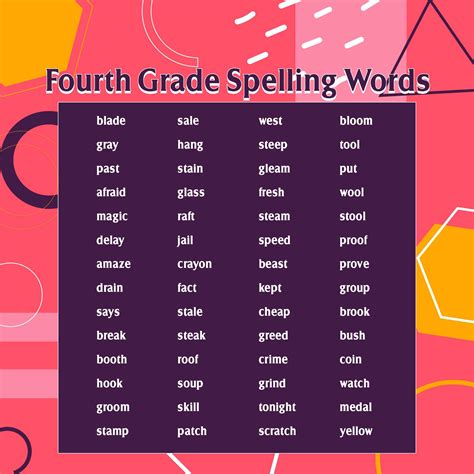 5th Grade Sight Words Learning Sight Words Sight Words List Grade