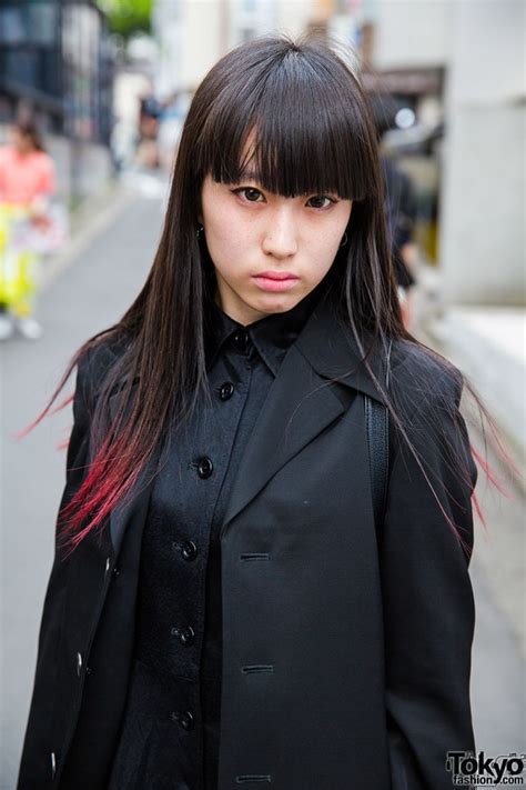 Here you may to know how to dip dye asian hair. Harajuku Girl in All Black w/ Dip Dye Hair & Yohji ...