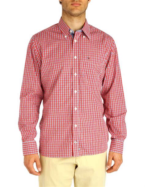 Tommy Hilfiger Newark Red Checked Shirt In Red For Men Lyst