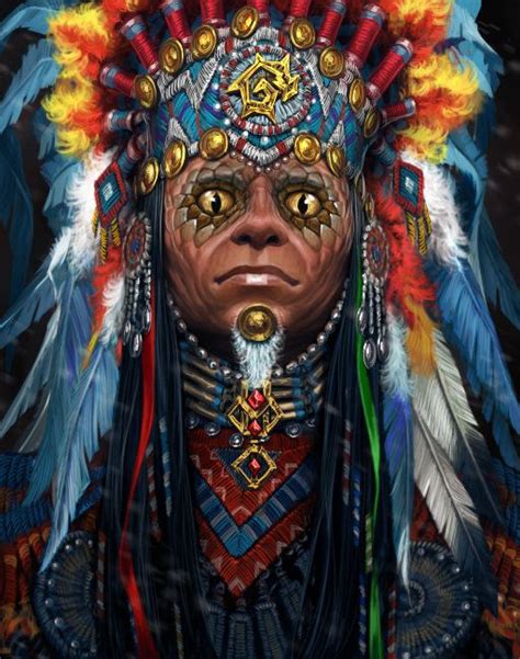 Warlock 2 Sergey Kondratovich Pagan Art Native American Paintings