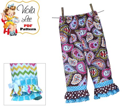 Girls Sewing Pattern Toddler Ruffle Pants Pattern