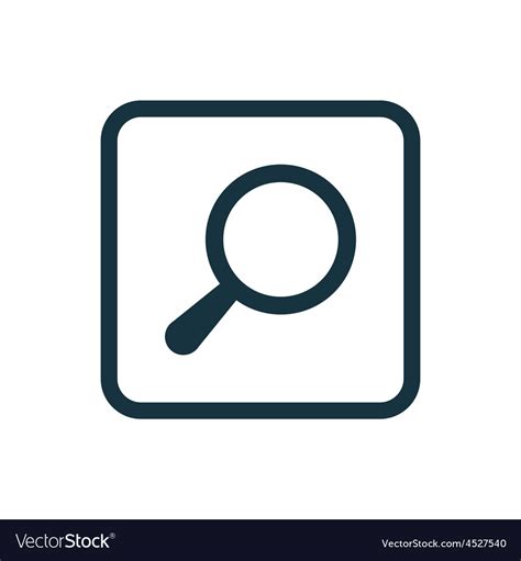 Search Icon Rounded Squares Button Royalty Free Vector Image