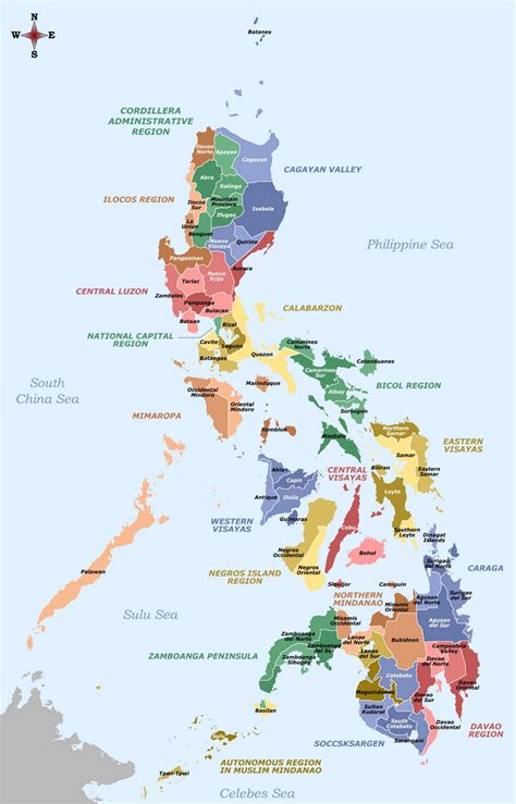 Get free map for your website. Large provinces and regions map of Philippines ...