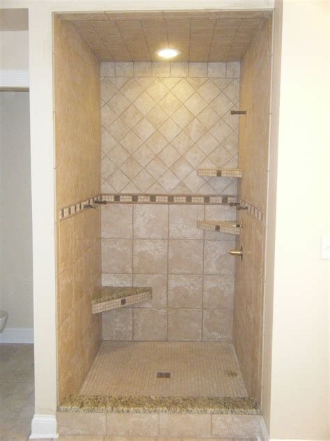 Dress up your bathroom with one of these inspiring shower many different types can make beautiful shower tile ideas, including ceramic tile, stone tile, glass shower tile ideas can stand as a great counterpoint to other tile in the bathroom. Another tile shower. | Shower floor, Stone shower floor ...