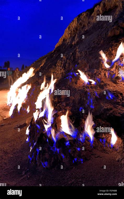 Azerbaijan Baku Absheron Peninsula Yanar Dag Meaning Burning