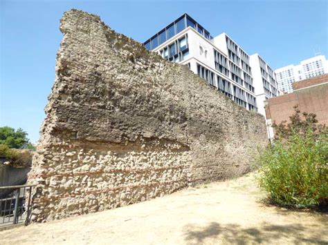 The Old Roman City Wall Of London On Tower Hill