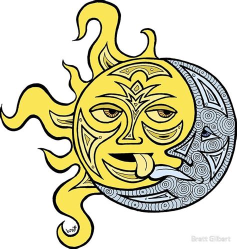 Kissing Sun And Moon Sticker By Brett Gilbert In 2020 Canvas Prints
