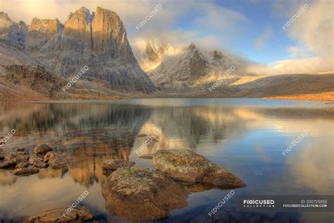 Sunrise Reflection Of Mount Monolith In Divide Lake Tombstone Park