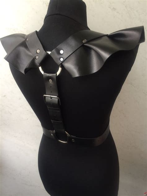 Vegan Leather Harnessleather Body Harness Leather Straps Etsy