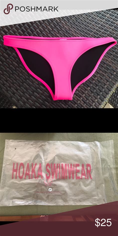 💕 hoaka swimwear neon pink bikini bottom hoaka swimwear neon pink bikini bottom in “in front of