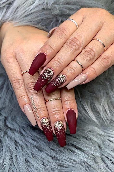 Black To Burgundy Ombre Nails Transform Your Look With These Stunning