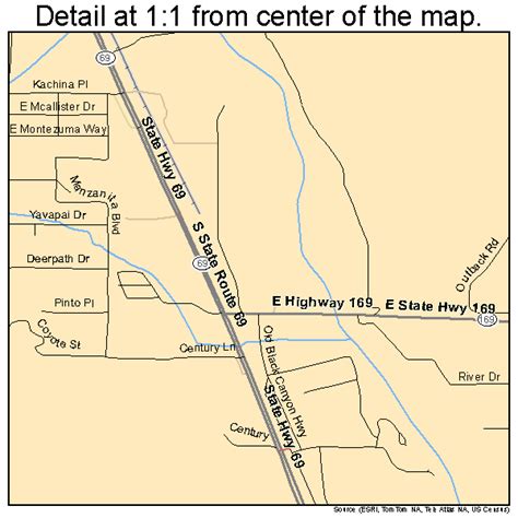 Dewey Humboldt Arizona Street Map 0419145
