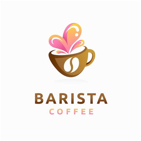 Premium Vector Barista Coffee Logo With Love Element