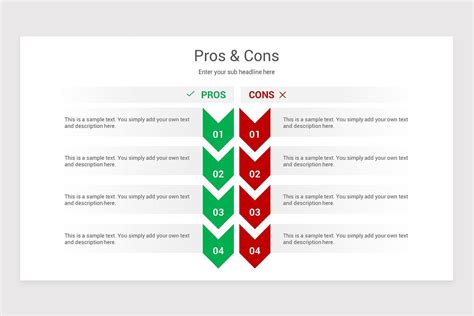 Pros And Cons Powerpoint Template Nulivo Market