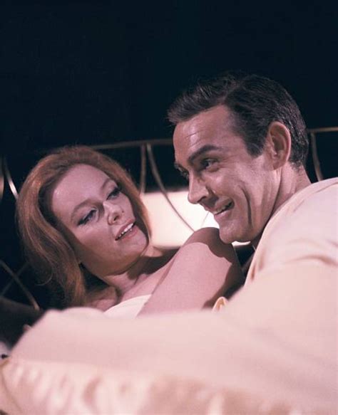 Sean Connery With Luciana Paluzzi On The Set Of The Film