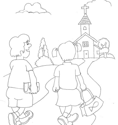 Mewarnai Gambar Gereja Untuk Anak Tk | Warna Warni Gambar
