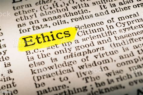 Ethics Dictionary Definition Highlighted Stock Photo - Download Image ...