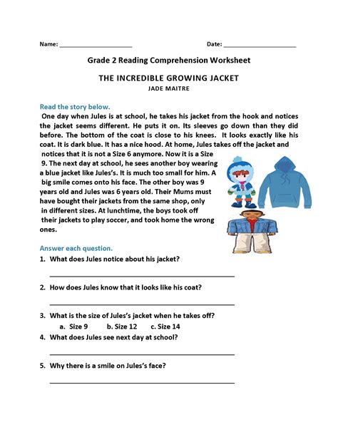 Pdf Reading Comprehension Worksheets