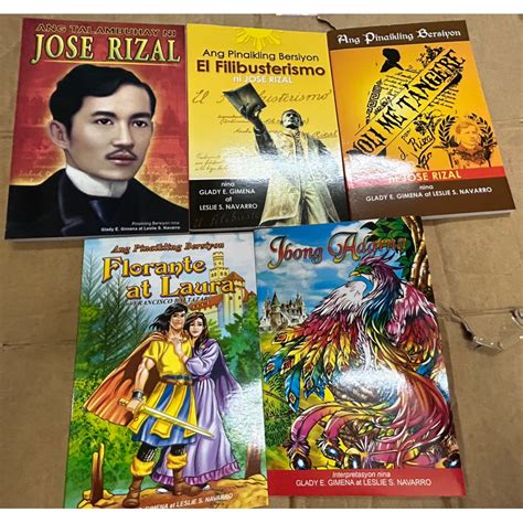 Filipino Books Noli Me Tangere Ibong Adarna Florante At Laura El Filibusterismo T Ni Rizal