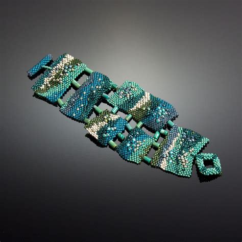 Flux Panel Cuff 2 By Julie Powell One Of A Kind Beaded Bracelet