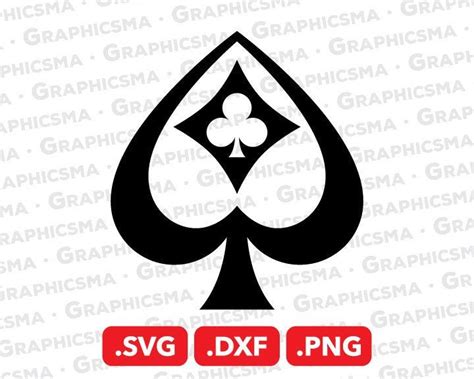 Ace Of Spades Svg File Ace Of Spades Dxf Ace Of Spades Png Etsy In
