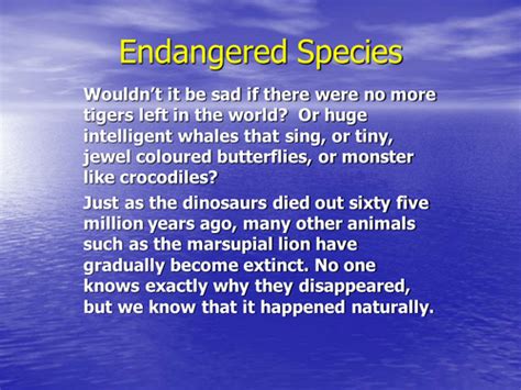 Endangered Animal Poems