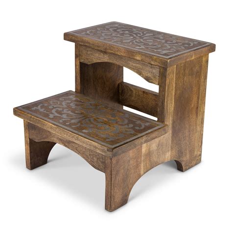 August Grove® Stampley 2 Step Wood Step Stool And Reviews Wayfair