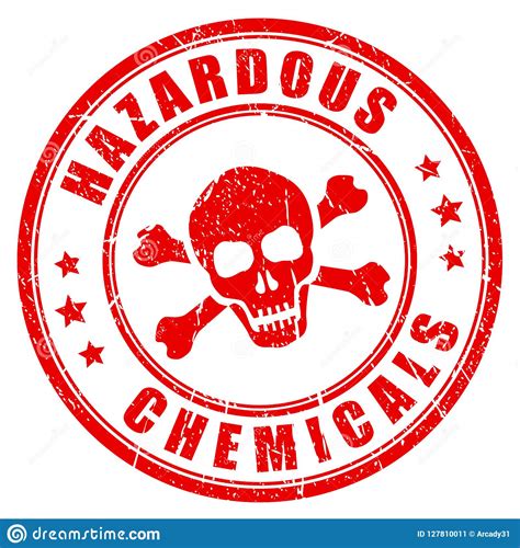 Hazardous Chemicals Vector Stamp 127810011
