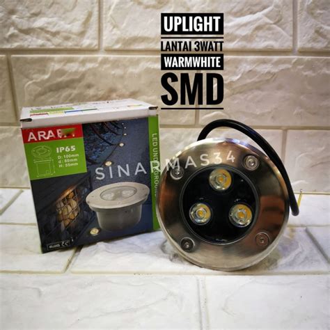 Jual Uplight Lampu Lantai 3watt LED IP65 Warmwhite Exterior LampuTangga