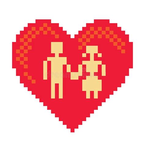 Pixel Heart Love Stock Vector Illustration Of Shadow 36733024