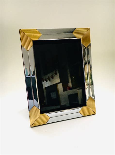 Hollywood Regency A5 Brass And Chrome Picture Frame 1970s Etsy