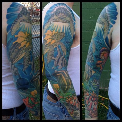 My Underwatersealife Full Sleeve Is Finally Finished Last Color