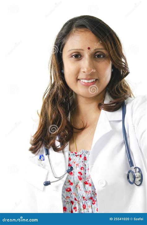 Indischer Weiblicher Doktor Stockfoto Bild Von Leute Besetzung