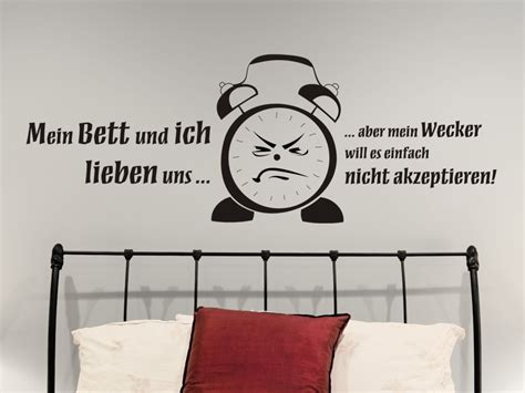 Wähle einfach das gewünschte bild aus der kategorie bilder gute nacht lustig und klicke auf einen der darunter angezeigten codes. Lustiges Wandtattoo Mein Wecker ... von Wandtattoo.net