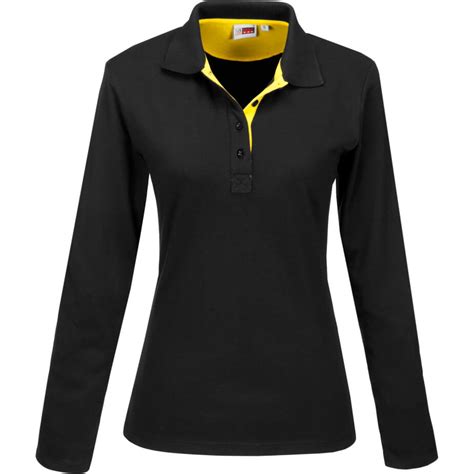 Ladies Long Sleeve Solo Golf Shirt Brandability