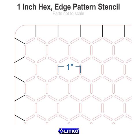Litko 1 Inch Hex Grid Stencil Edge Pattern — Litko Game Accessories