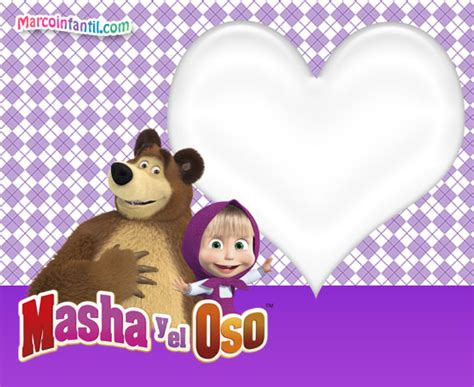 Masha Y El Oso Marcos Para Fotos Imagenes Masha Y El Oso Tarjetas Masha Y El Oso Etiquetas