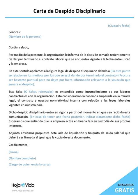 Ejemplo De Carta De Despido Laboral En Nicaragua Modelo De Informe My