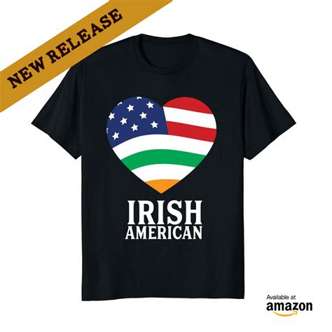 Irish American Love Heart Usa Ireland Flag St Patrick Shirt Travel And