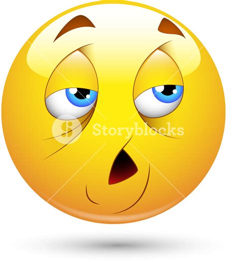Smiley Vector Illustration Tired Face Royalty Free Stock Image