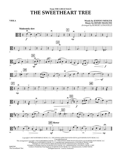 The Sweetheart Tree Viola By Robert Longfield String Quartet Digital Sheet Music Sheet
