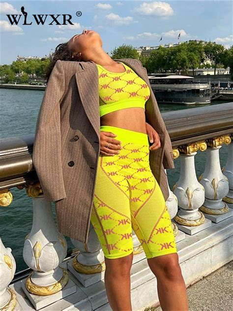wlwxr summer yellow 2 two piece sets tracksuit womens outfits 2022 party matching sets