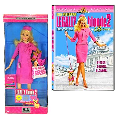 Mattel Legally Blonde Elle Woods Collectible Edition Barbie B W DVD Movie Bundle