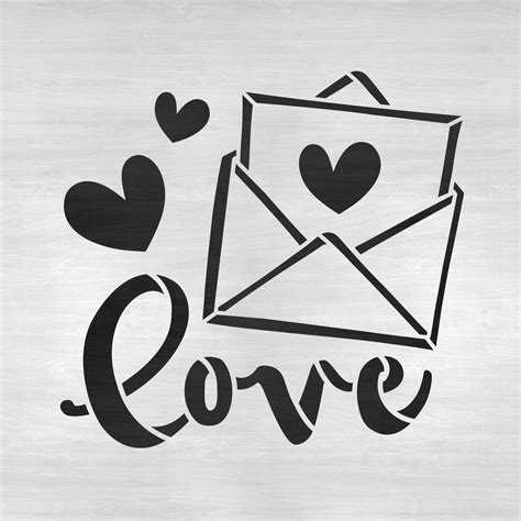 Love Letter Valentines Stencil Stencil Revolution