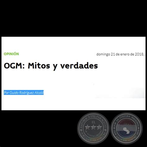 The colombian star has helped the toffees to the top of the premier. Portal Guaraní - OGM: MITOS Y VERDADES - Por GUIDO ...