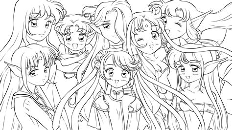 All My Girls Lineart By Iridescent Princess On