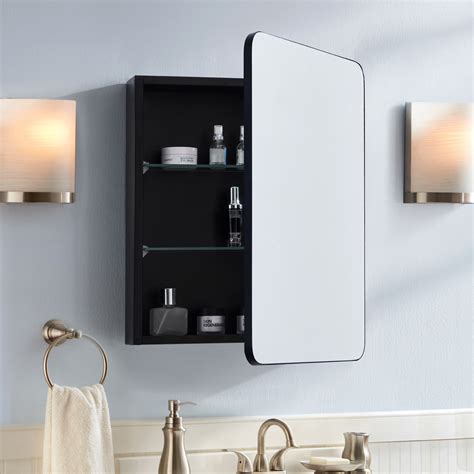 Black Bathroom Mirror Cabinet Rispa