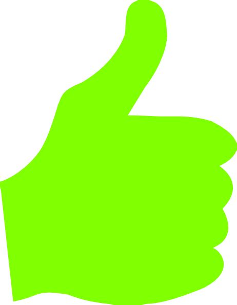 Green Thumbs Up Clip Art
