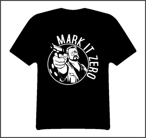 His face has the american flag in it. Mark It Zero Big Lebowski Movie T Shirt
